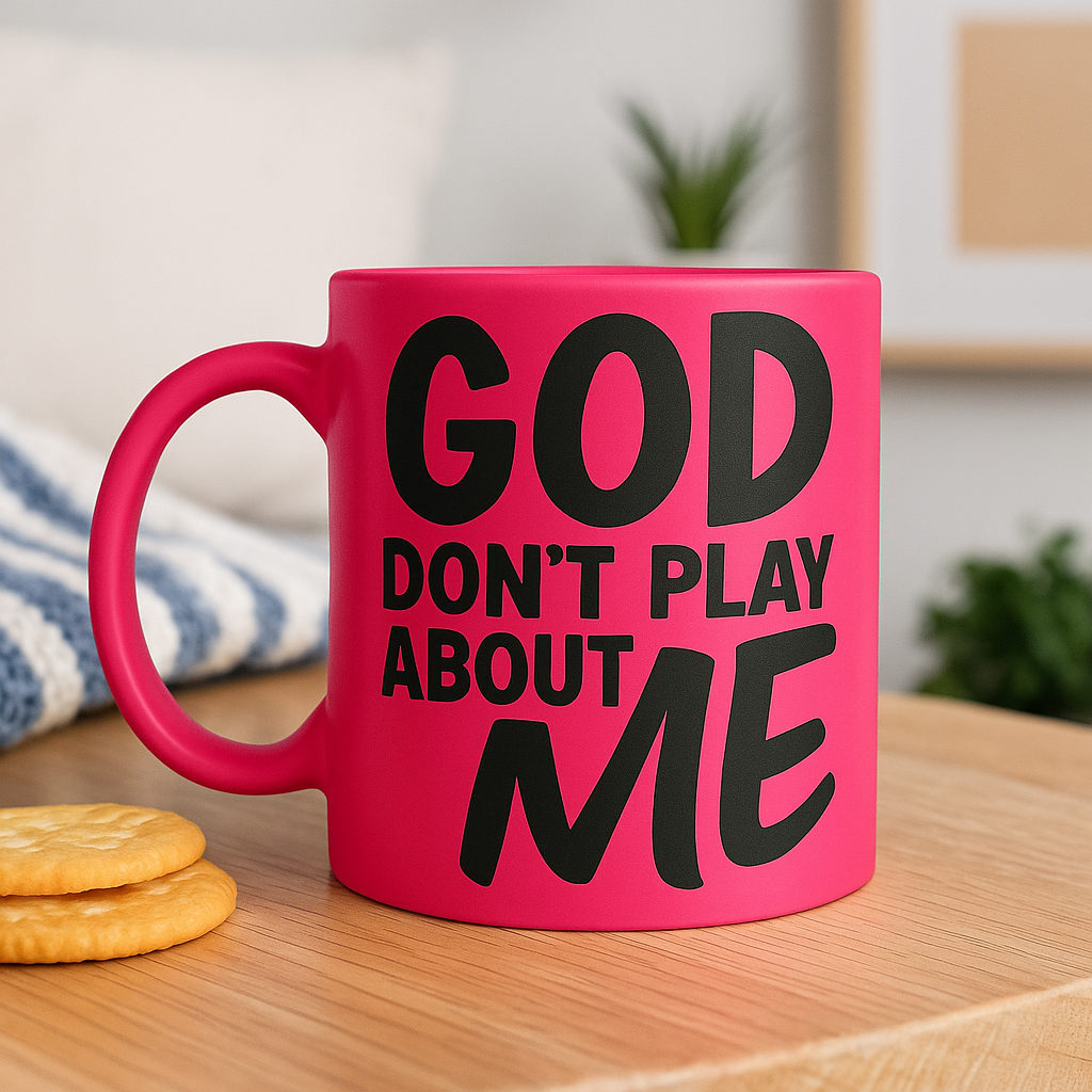 GOD don't Play about ME mug